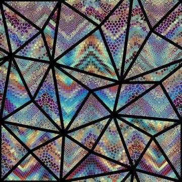 Seamless mosaic pattern Stockillustratie