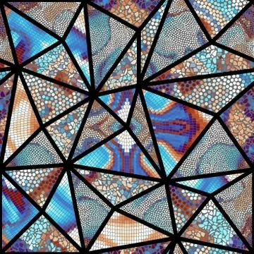 Seamless mosaic pattern Stock Illustration