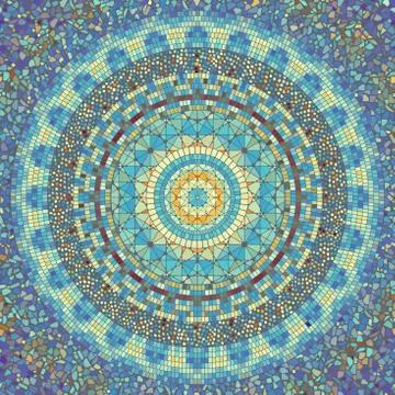 Seamless mosaic pattern 스톡 일러스트