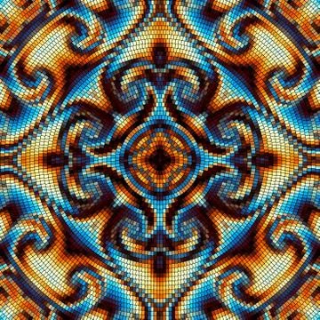 Seamless mosaic pattern Illustrazione stock
