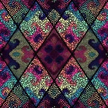 Seamless mosaic pattern 库存插图