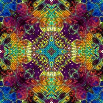 Seamless mosaic pattern 스톡 일러스트