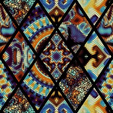 Seamless mosaic pattern イラスト素材
