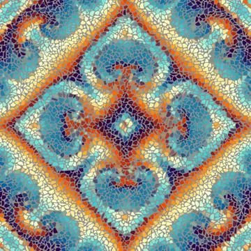 Seamless mosaic pattern Stock Illustration
