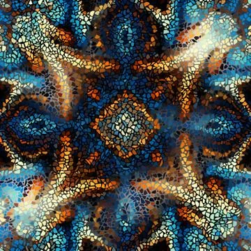Seamless mosaic pattern Stock Illustration