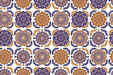 Seamless mosaic pattern. Stock Illustration