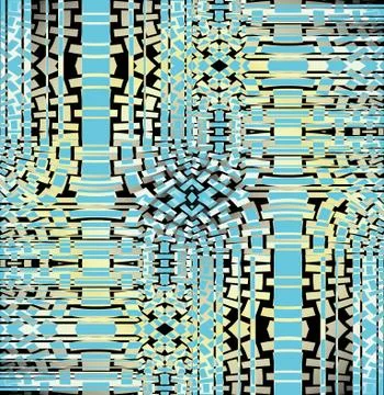 Seamless mosaic pattern light blue yellow gray black shifted Ilustración de archivo