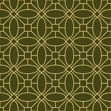 Seamless mosaic pattern made by ellipse, square and lines. indian art pattern Stock Illustration