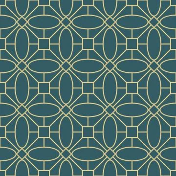 Seamless mosaic pattern made by ellipse, square and lines. indian art pattern Stock Illustration