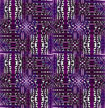 Seamless mosaic pattern purple white black dark blue Stock Illustration