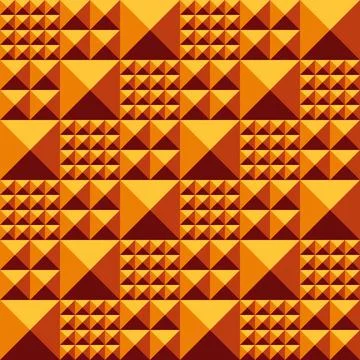 Seamless mosaic pattern with pyramid relief volume surface. Vector Stock Illustration