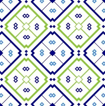 Seamless mosaic tile pattern over white Stock Illustration