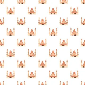 Seamless mosque pattern reflecting islamic architecture Illustrazione stock