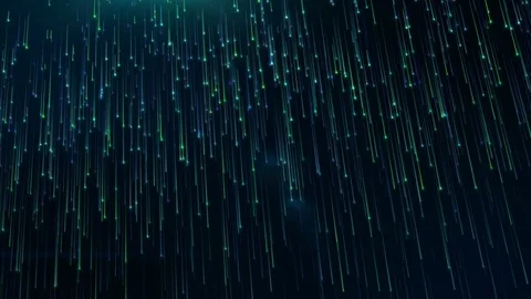 Seamless motion background, Blue rain line fall down, Trails of Light. Stock Footage 81911994