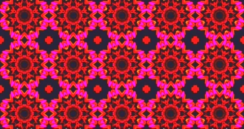 Seamless motion background loop of colorful floral patterns with dynamic visual Stock Footage 322084258