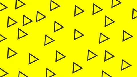 Seamless motion background with rotating black triangles on a bright yellow.. Stock Footage 317612038