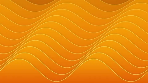 Seamless motion graphic of abstract orange wave lines Stockbeeldmateriaal 345729366