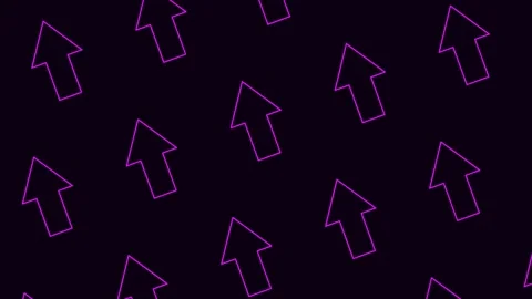 Seamless motion graphic background with glowing pink upward arrows Stock Footage 345729518
