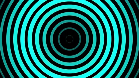 Seamless motion graphic of blue concentric rings pulsing Stock Footage 344740272