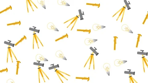 Seamless Motion Graphic Pattern with Education Icons and School Supplies Symbols Stock Footage 346186037