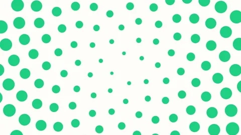 Seamless Motion Graphics Loop of Animated Green Dots on White Background Vídeos de archivo 344232125