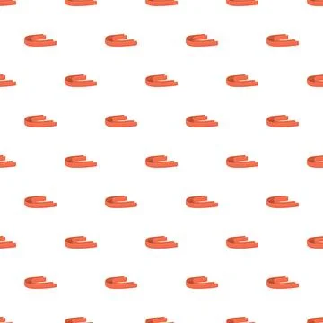 Seamless mouthguard pattern providing dental sports protection Stock Illustration