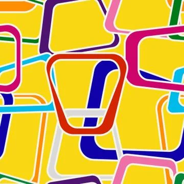 Seamless multi color abstract pattern inspired by 60s Stock Illustration