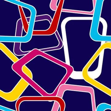 Seamless multi color abstract pattern inspired by 60s Stock Illustration