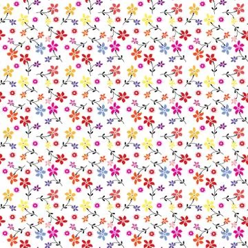 Seamless multicolor floral abstract texture. simple illustration. Stock-Illustration
