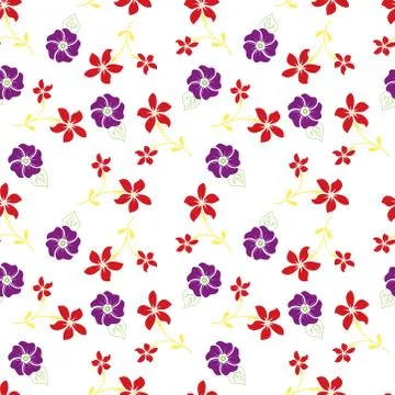 Seamless multicolor floral abstract texture. simple illustration. Stock Illustration
