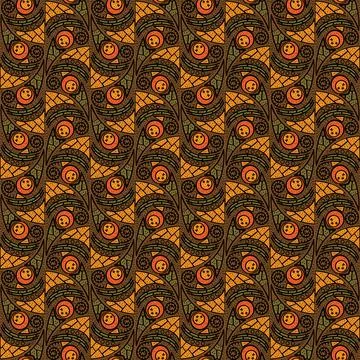 Seamless multicolor pattern of abstract elements Stock Illustration