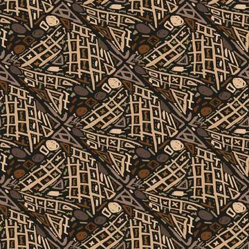Seamless multicolor pattern of abstract elements 스톡 일러스트