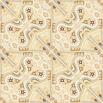 Seamless multicolor pattern of abstract elements 库存插图