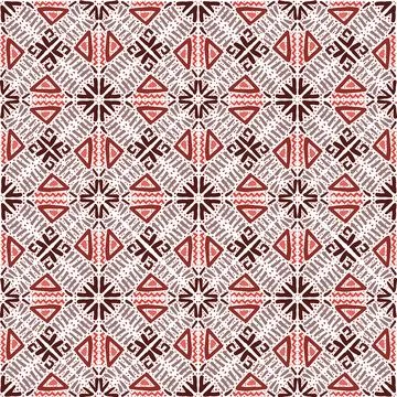 Seamless multicolor pattern of geometric elements for printing on fabric Stock Illustration