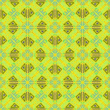 Seamless multicolor pattern of geometric elements for printing on fabric Stock Illustration