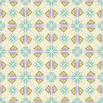 Seamless multicolor pattern of geometric elements for printing on fabric Stock Illustration