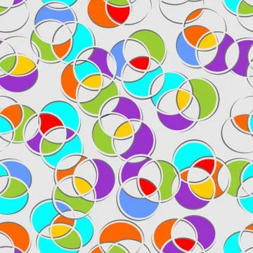 Seamless multicolored circle patterns イラスト素材