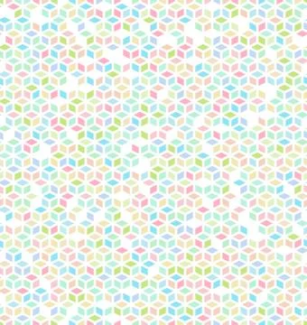 Seamless Multicolored Cube Pattern Stock-Illustration