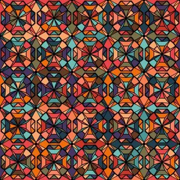 Seamless multicolored pattern. Modern random colors. Stock Illustration