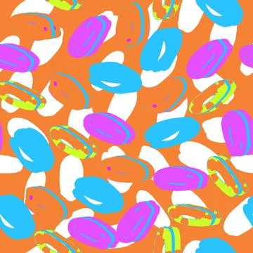 Seamless multicolour dot pattern background , greeting card or fabric Stock Illustration