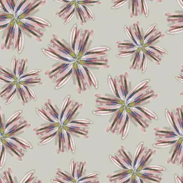 Seamless multicolour flowers pattern background , greeting card Stock Illustration