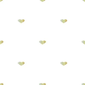 Seamless multicolour glitter heart shape pattern background , wink pattern Stock Illustration