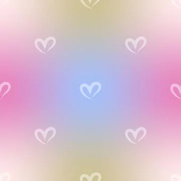 Seamless multicolour heart pattern background Stock Illustration