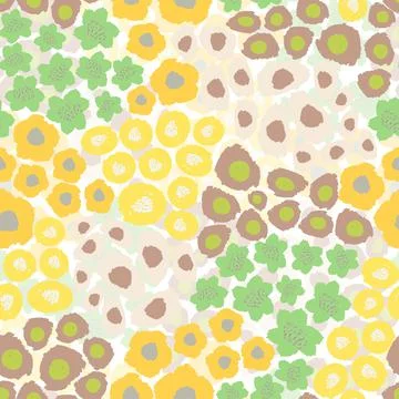 Seamless multicolour little flowers pattern background , greeting card or fab Stock Illustration