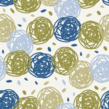 SEAMLESS MULTICOLOUR PATTERN BACKGROUND WITH DOODLE HAND DRAW POLKA DOT LIKE  Stock Illustration
