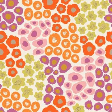 Seamless multicolour tiny flowers pattern background , greeting card or fabri Stock Illustration
