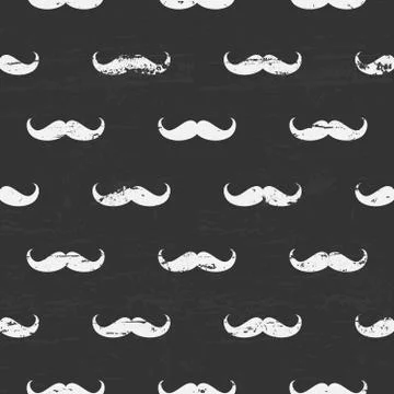 Seamless mustache background Illustrazione stock