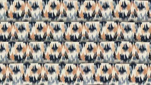 Seamless Native American Ikat Fabric Pattern Loop Motion Graphic. Stock Footage 345501238