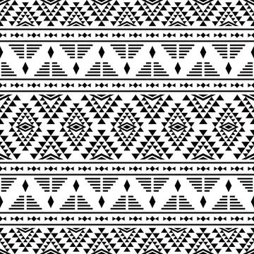Seamless Native American pattern. Vector illustration in tribal style. Illustrazione stock