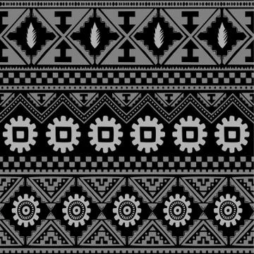 Seamless native pattern background Illustrazione stock